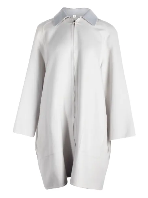 Hermès Pre-Owned cashmere zip-front coat