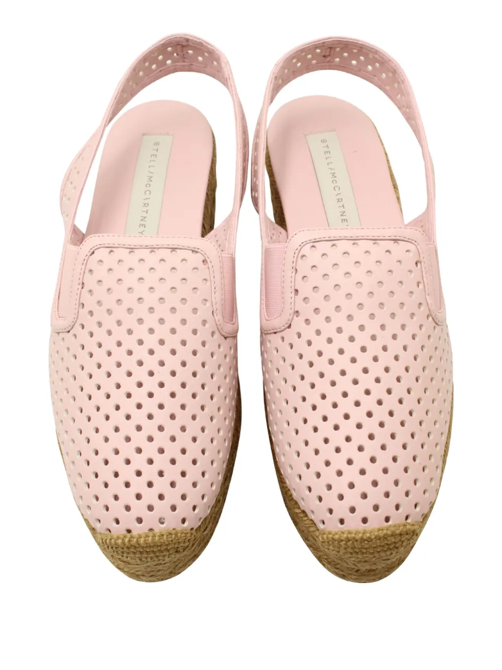Pre-owned Stella Mccartney Perforated Slingback Espadrilles In Pink
