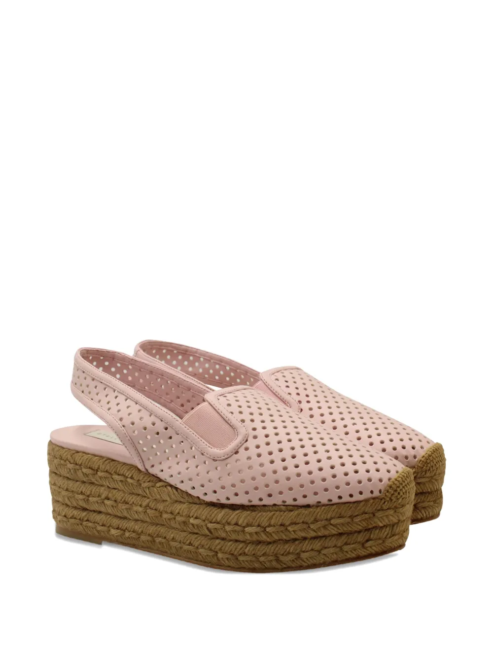 Stella McCartney Pre-Owned perforated slingback espadrilles - Roze
