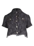 Maje cropped tweed top - Blue