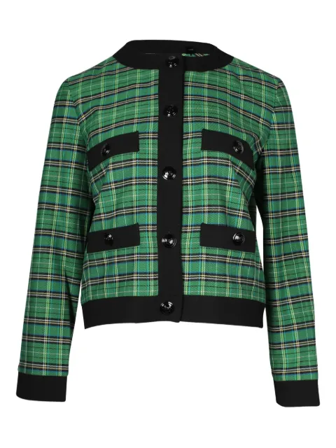Maje plaid buttoned jacket