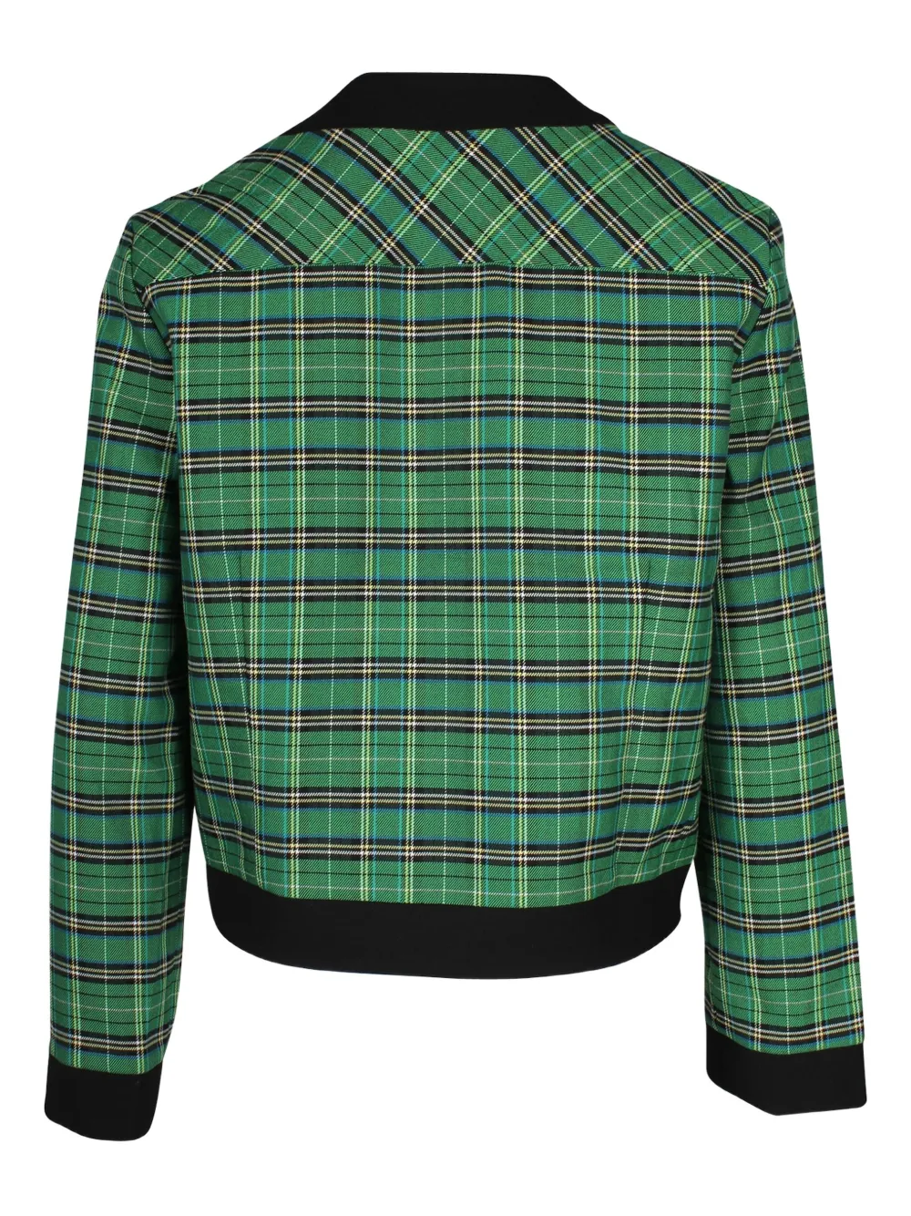 Pre-owned Maje Plaid Buttoned Jacket In Green