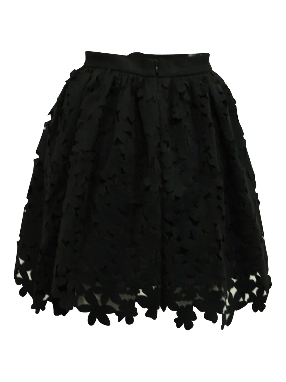 MSGM laser-cut floral mini skirt - Zwart