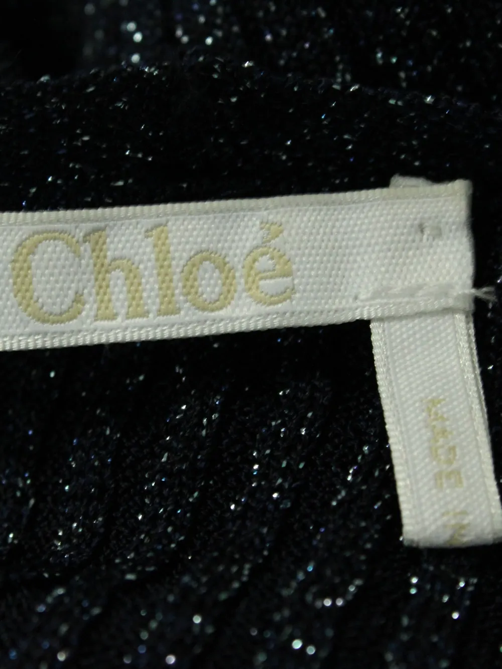 Pre-owned Chloé Ribbed Metallic-thread Sweater In Blue