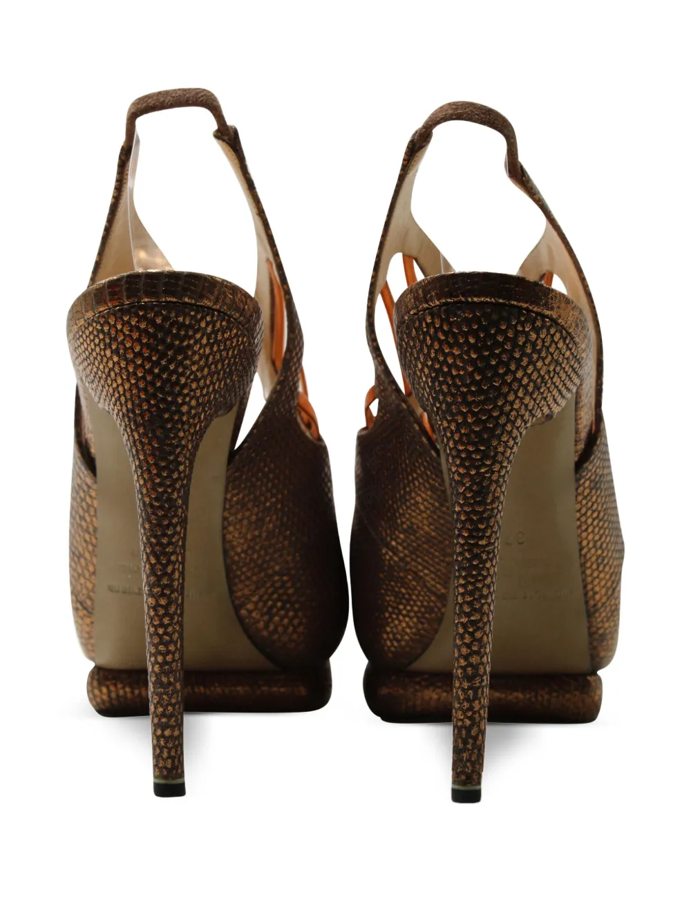 Nicholas Kirkwood embossed-leather slingback sandals | Image 2