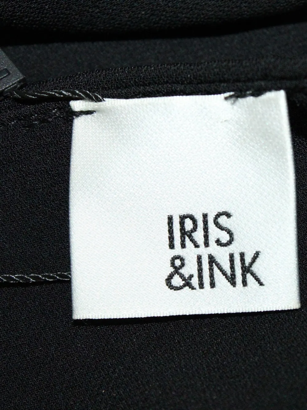 Pre-owned Iris & Ink Off-shoulder Ruffled Dress In Black