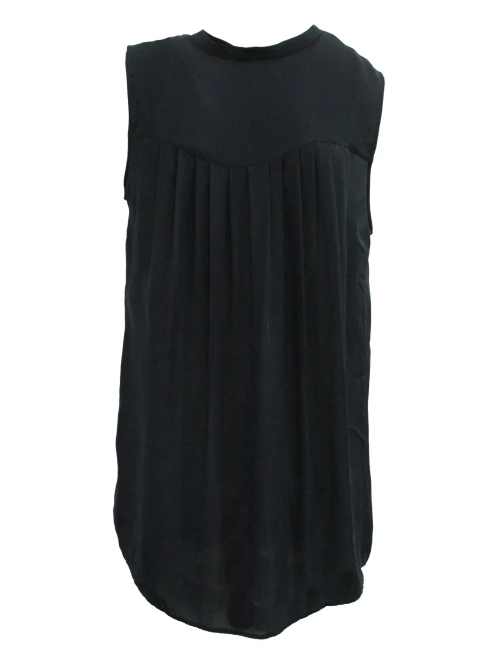 Pre-owned Vince Sleeveless Silk Blouse In Blue