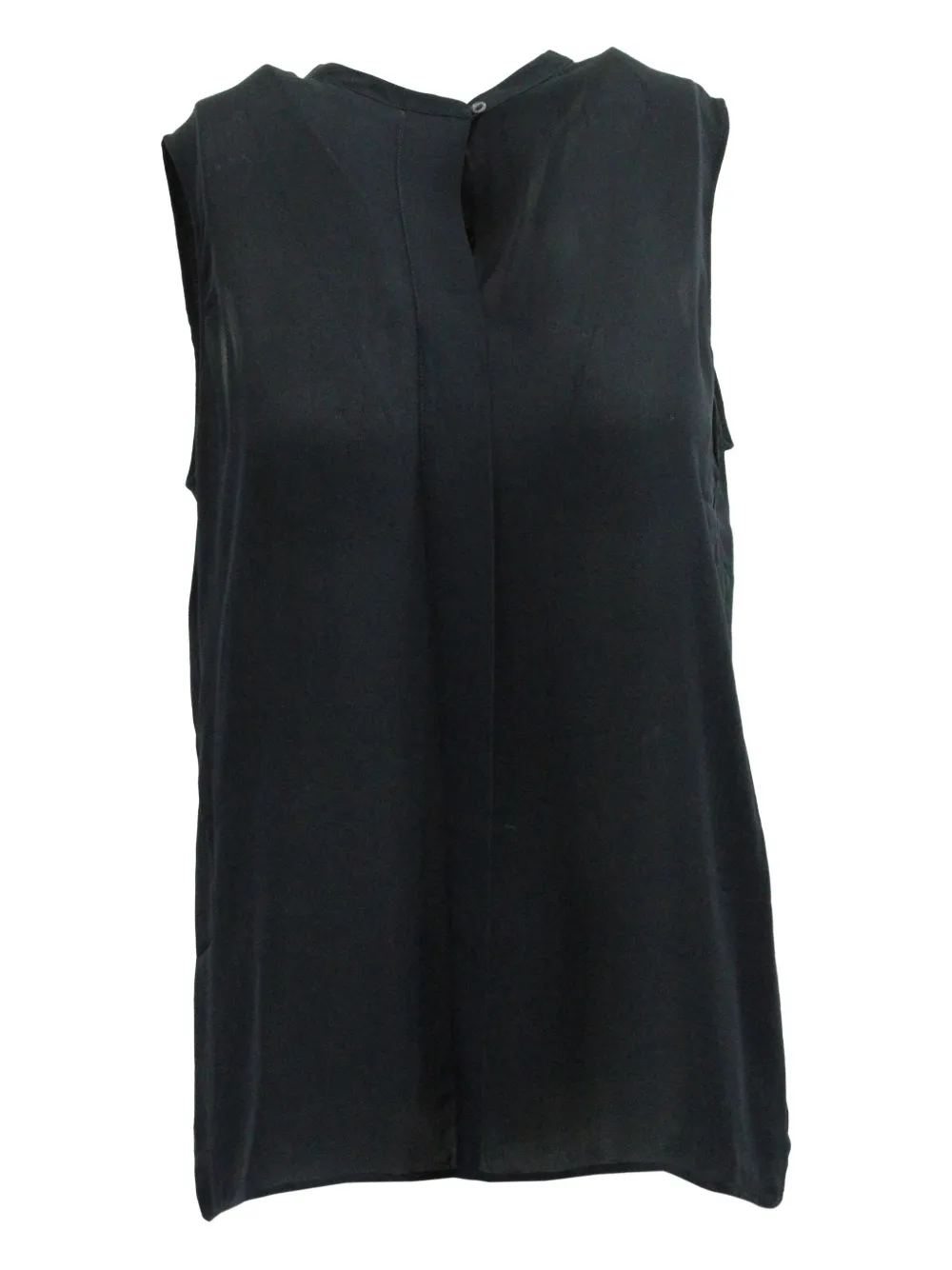 Pre-owned Vince Sleeveless Silk Blouse In Blue