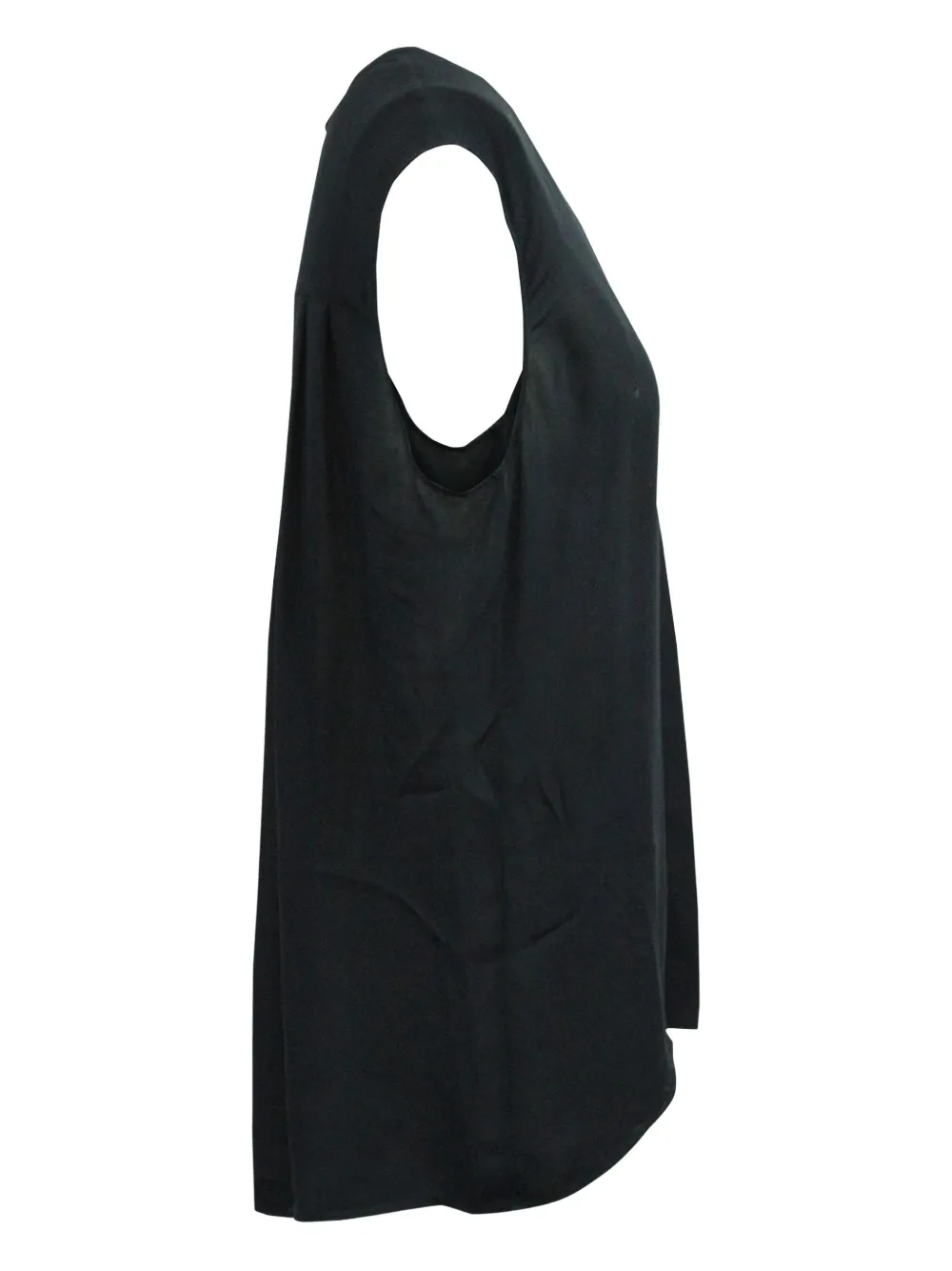 Pre-owned Vince Sleeveless Silk Blouse In Blue