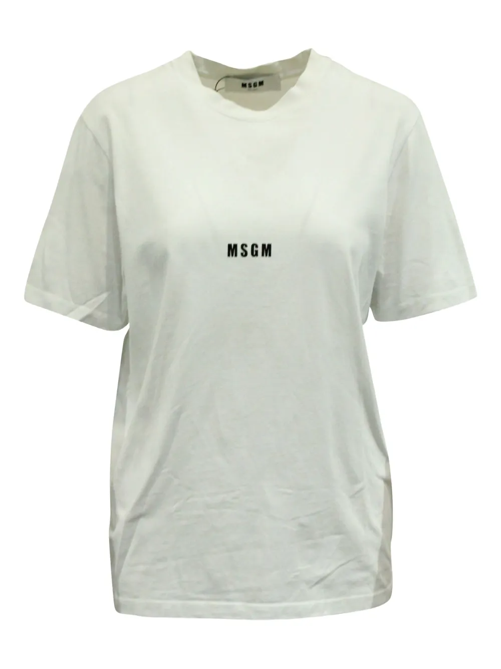 MSGM logo-print cotton T-shirt | White | Image 1