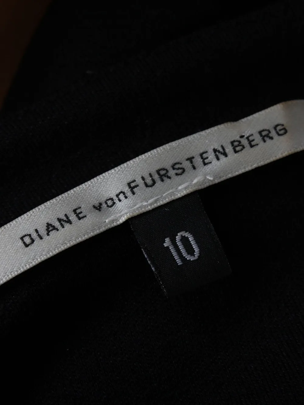 Pre-owned Diane Von Furstenberg Embroidered Mini Dress In Black