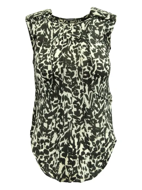 Isabel Marant Vintage توب بثنيات ودبوس وطبعة جلد حيوان