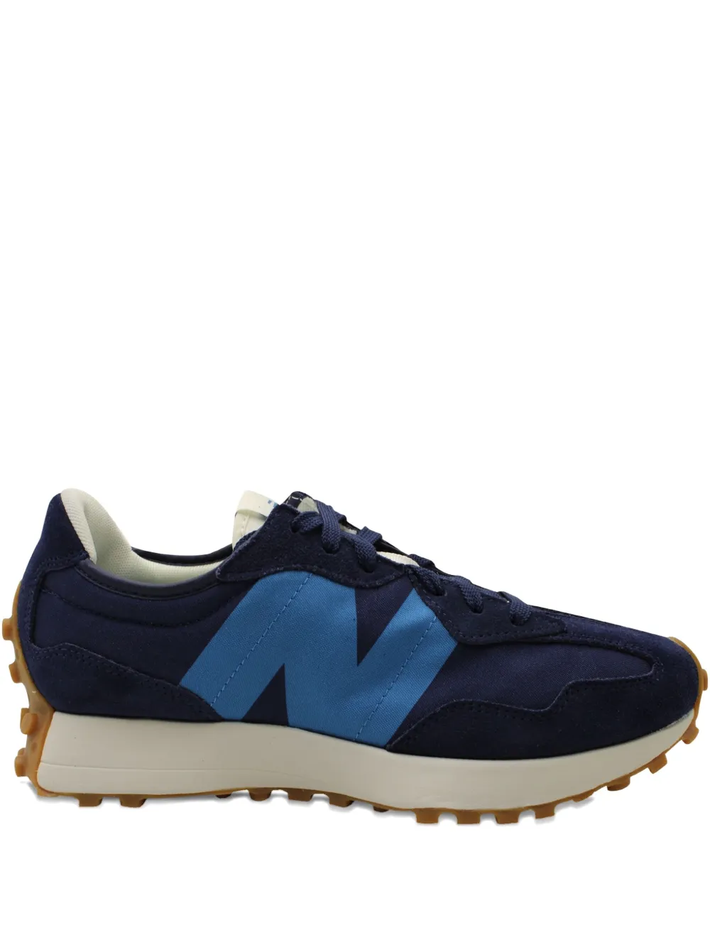 Pre-owned New Balance Panelled Suede Sneakers In Blue