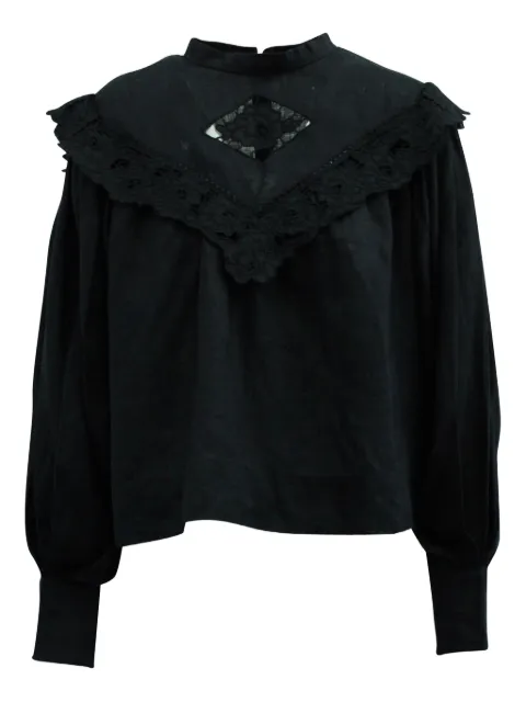 Isabel Marant Vintage lace-trimmed dolman-sleeve top