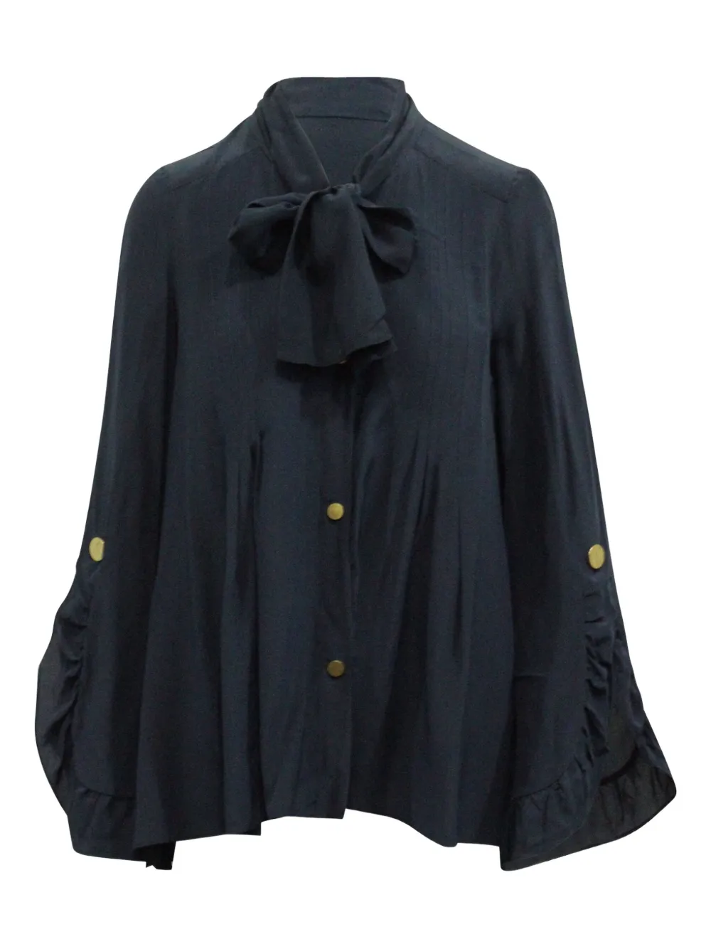 Peter Pilotto pussy-bow long-sleeve blouse | Blue | Image 1