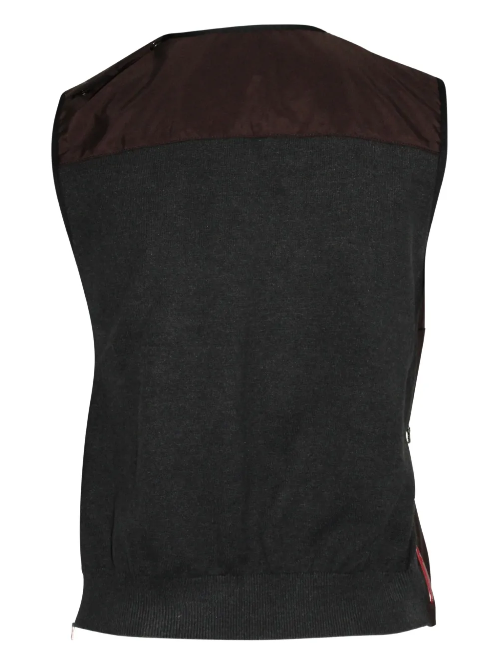 Pre-owned Prada Two-tone Sleeveless Top In Brown