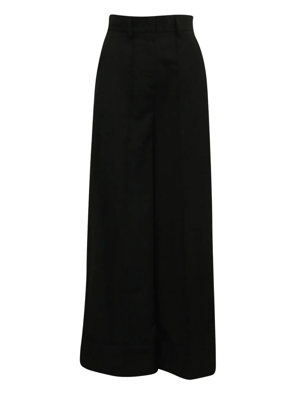 Pre-owned Msgm Wide-leg Tailored Trousers In Black
