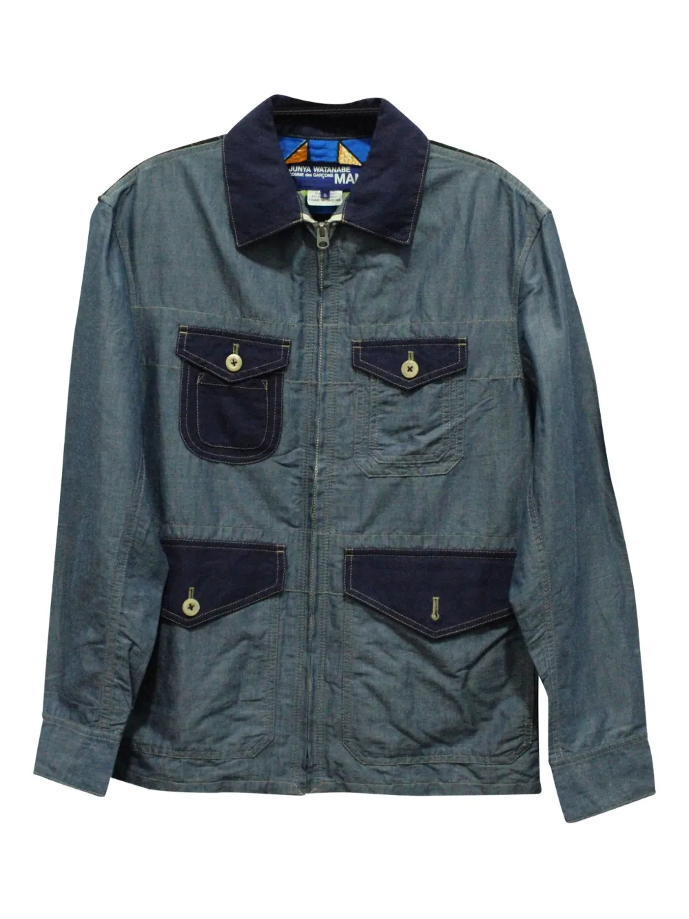 Junya Watanabe Comme des Garçons Pre-Owned zip-up denim jacket | Image 1