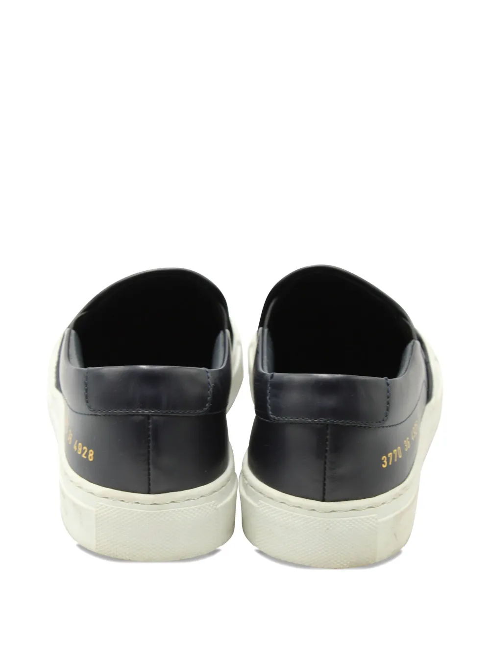 Pre-owned Common Projects Leather Slip-on Sneakers In Black