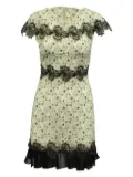 SANDRO lace two-tone mini dress - White