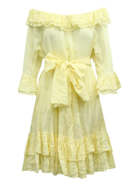 Lisa Marie Fernandez striped ruffle mini dress
