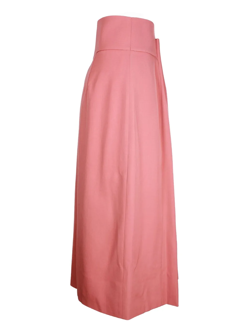 Pre-owned Hermes Pleat-detail Midi Skirt In Pink