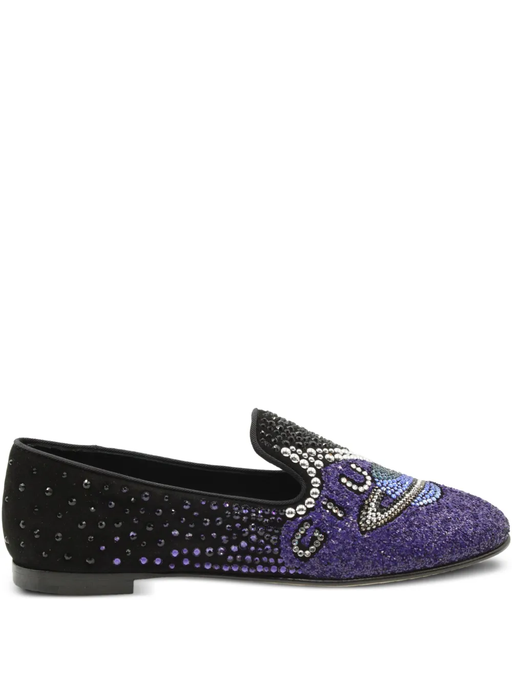 Giuseppe Zanotti Vintage Uranus Smoking crystal-embellished loafers | Black | Image 1
