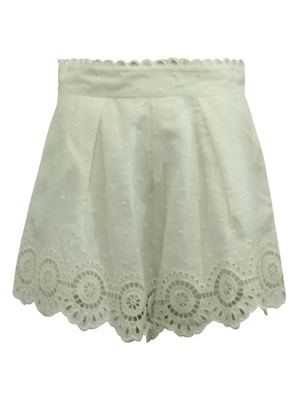 ZIMMERMANN scallop high-rise shorts | Blue | Image 1
