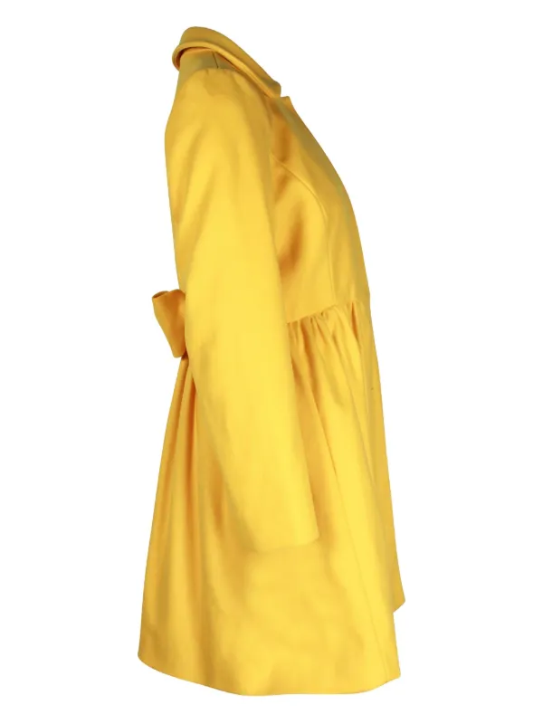 Red Valentino Bow-detail Wool Dress - Yellow Red Valentino Bow-detail Wool Dress - Yellow