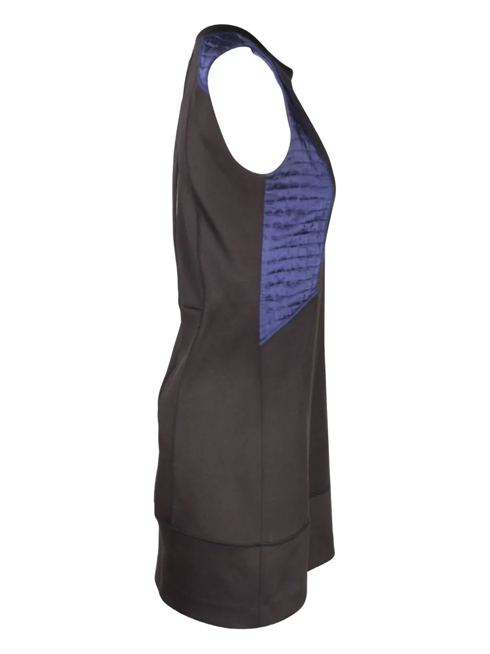 Pre-owned Sandro Colour-block Sleeveless Mini Dress In Black