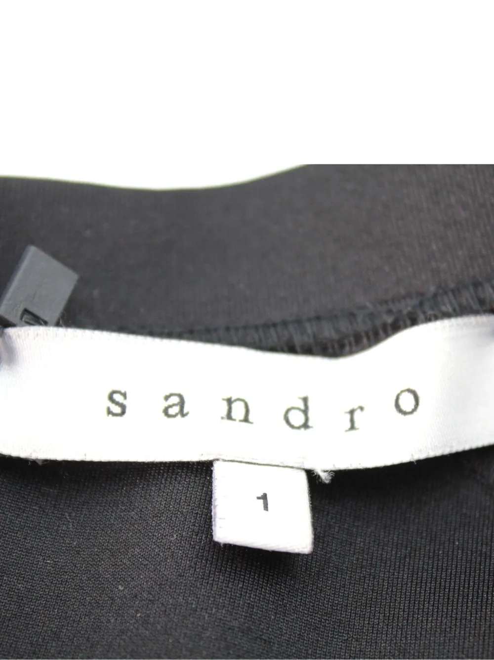 Pre-owned Sandro Colour-block Sleeveless Mini Dress In Black