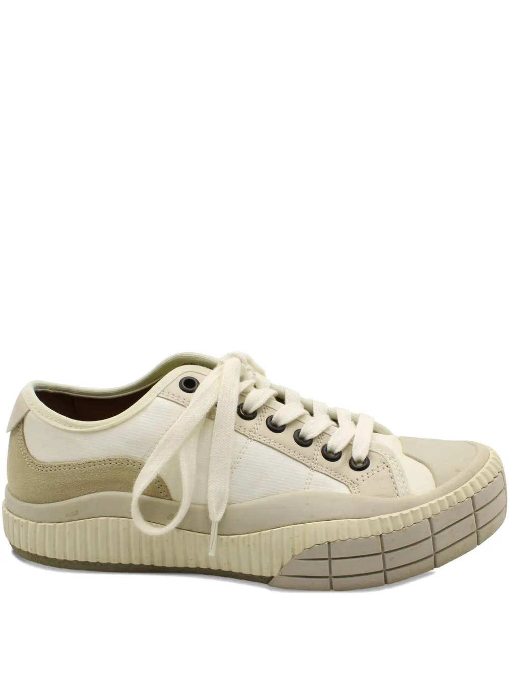 Pre-owned Chloé Vintage Clint Lace-up Sneakers In Neutral