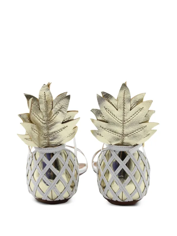 Aquazzura Pina Colada Flat Sandals | White | FARFETCH