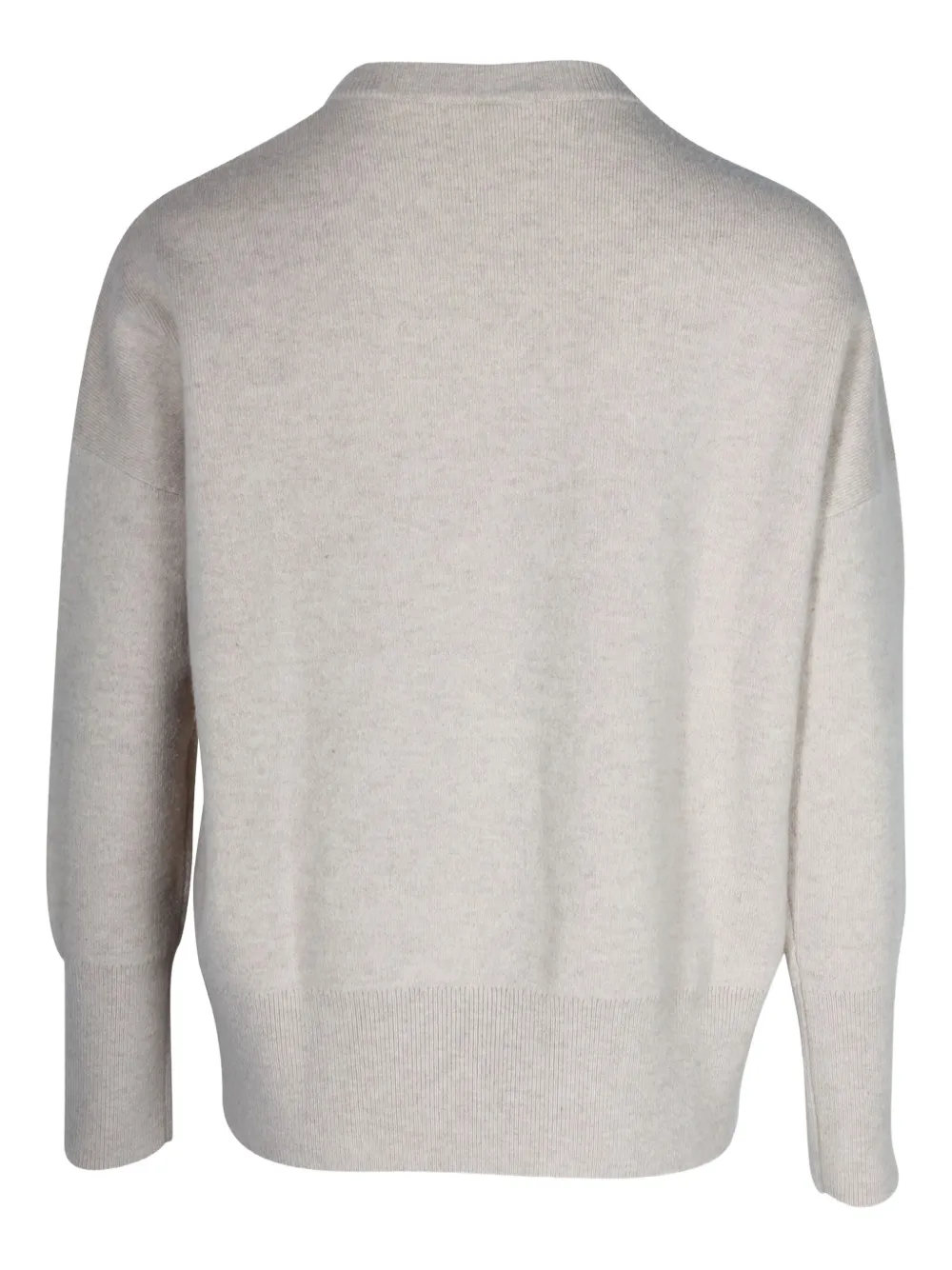 Pre-owned Theory Crew-neck Wool Sweater In Neutral
