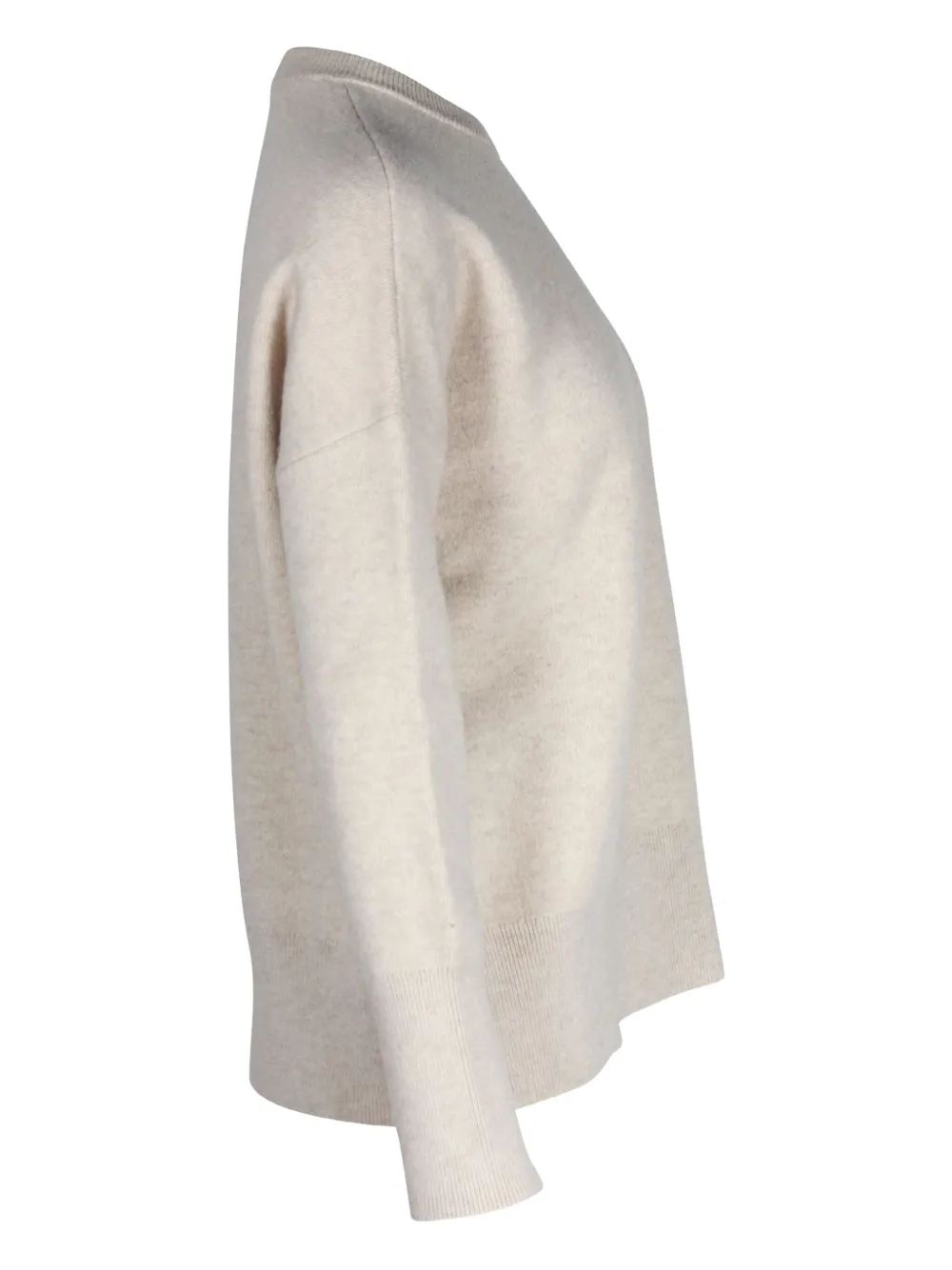 Pre-owned Theory Crew-neck Wool Sweater In Neutral