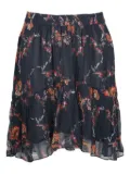 IRO floral tiered mini skirt - Black