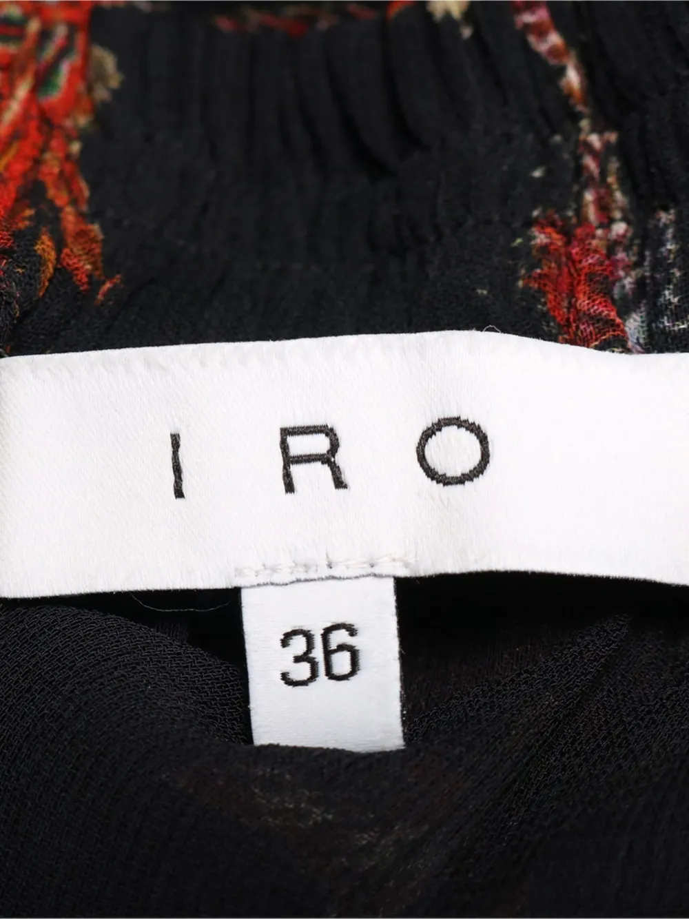 Pre-owned Iro Floral Tiered Mini Skirt In Black