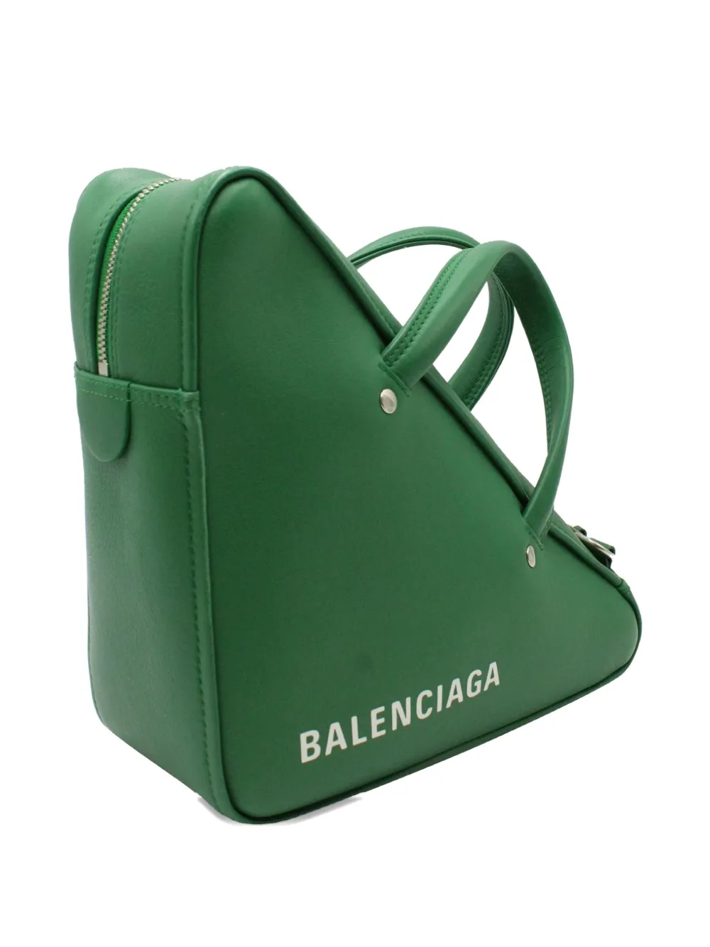 Pre-owned Balenciaga Triangle Duffle S Tote Bag In Green