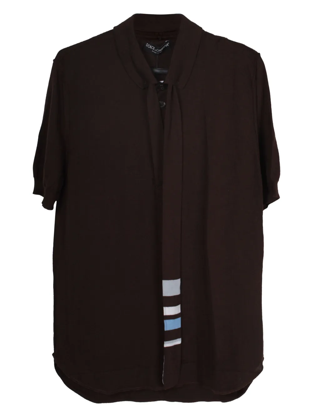 Dolce & Gabbana Pre-Owned virgin wool polo shirt | Brown | Image 1