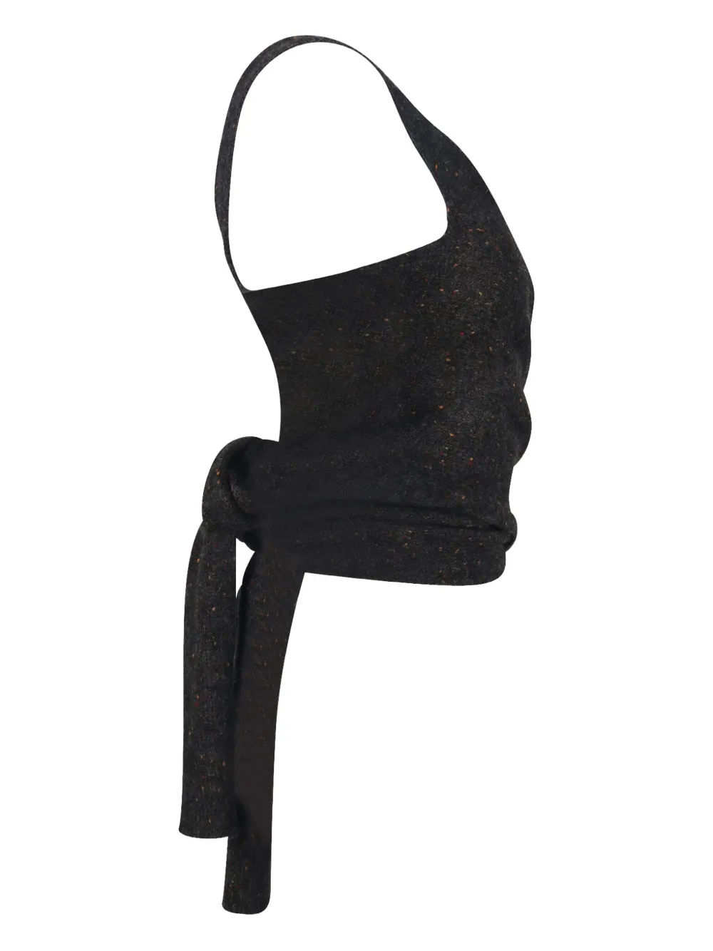 Pre-owned Isabel Marant Vintage Tie-back Alpaca Top In Gray