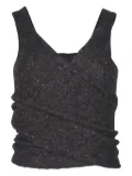 Isabel Marant Vintage tie-back alpaca top - Grey