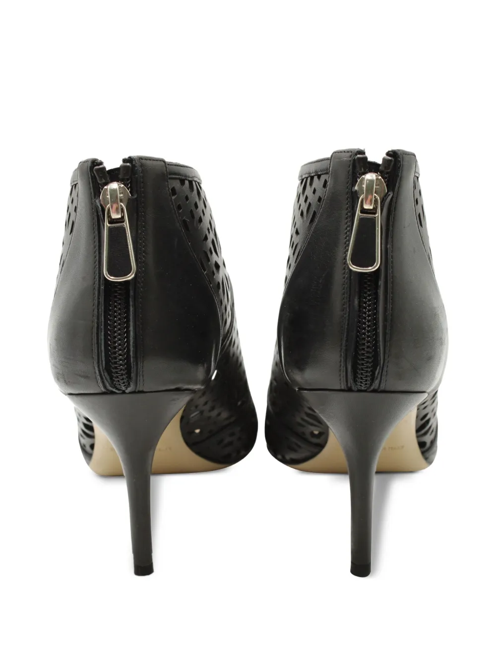 Gaomi Cut-Out Leather Ankle Boots