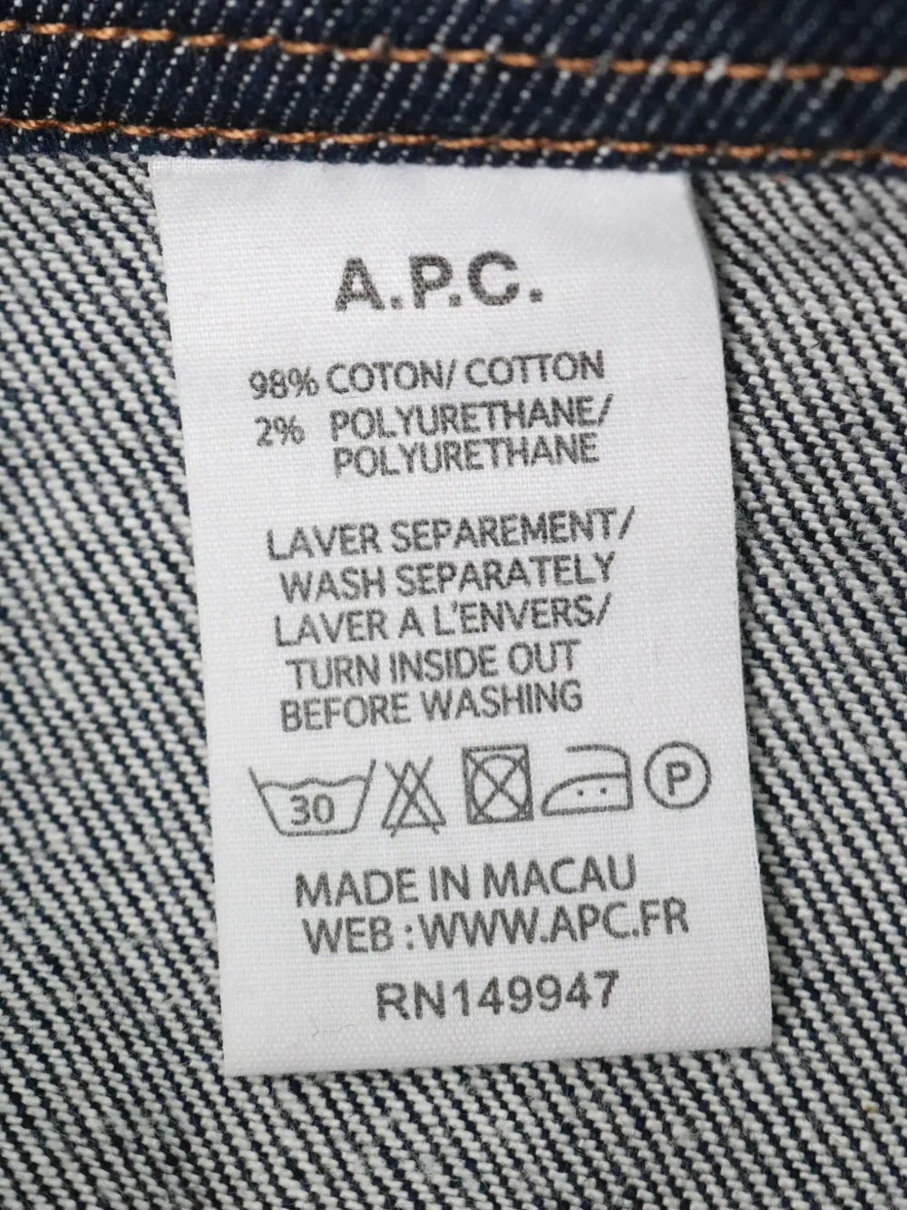 Pre-owned Apc Denim Skirt In Blue