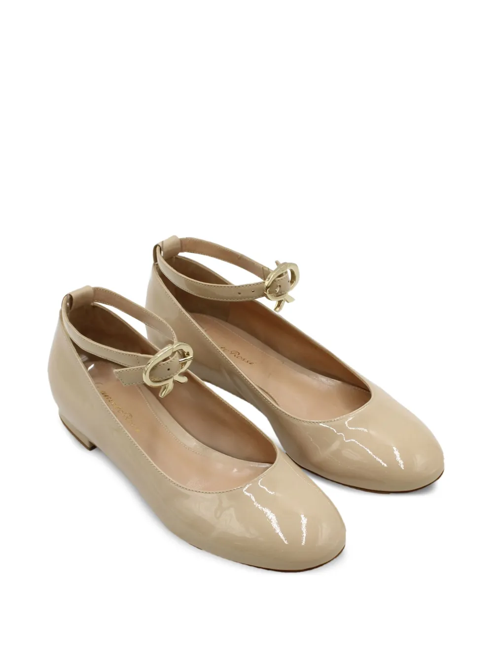 Gianvito Rossi patent-leather ankle-strap flats | Image 2