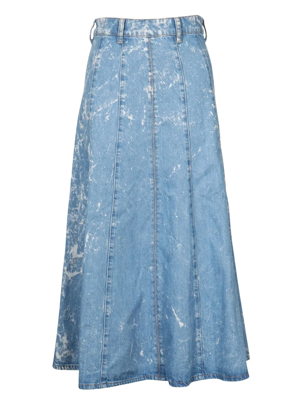 Pre-owned Ganni Distressed Denim Skirt In Blue