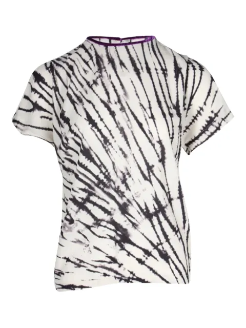 Dries Van Noten Pre-Owned abstract-print velvet-trimmed blouse