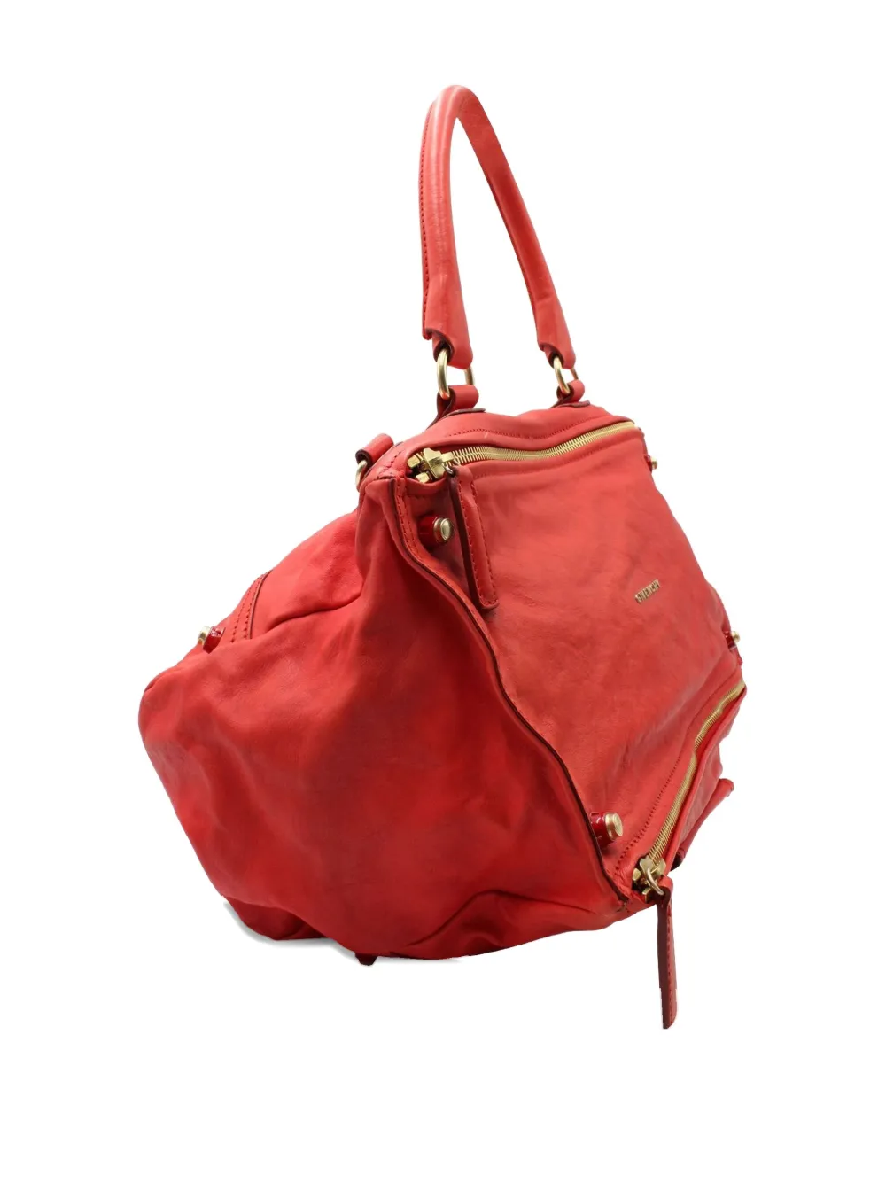 Pre-owned Givenchy Medium Pandora Shoulder Bag In Red