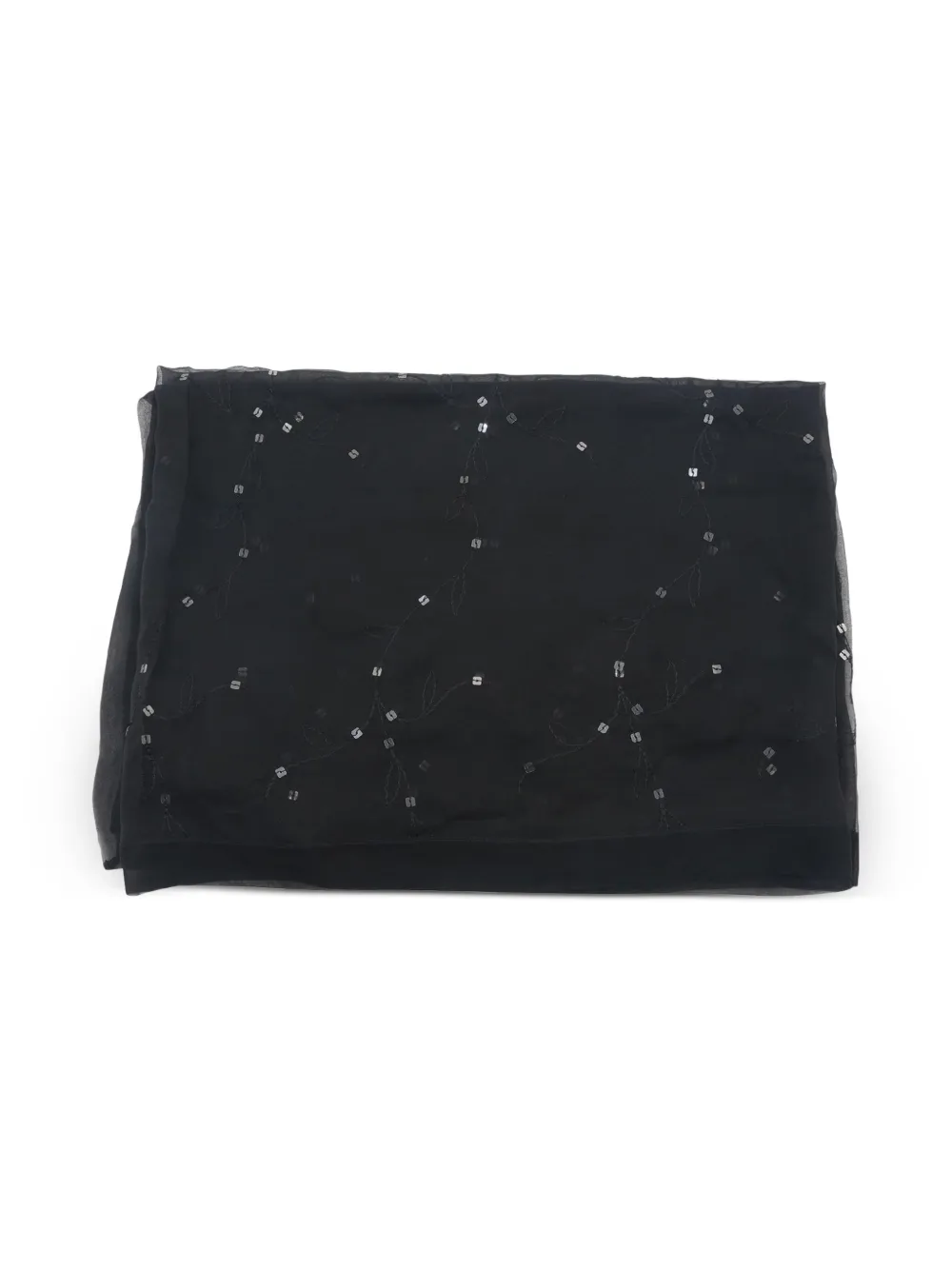 Giorgio Armani Pre-Owned sequin-embellished scarf | Black | Image 1