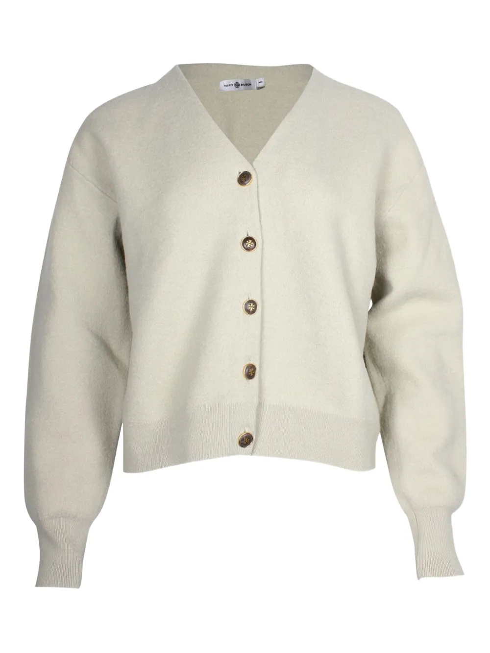 Tory Burch ribbed V-neck cardigan | Green | Image 1