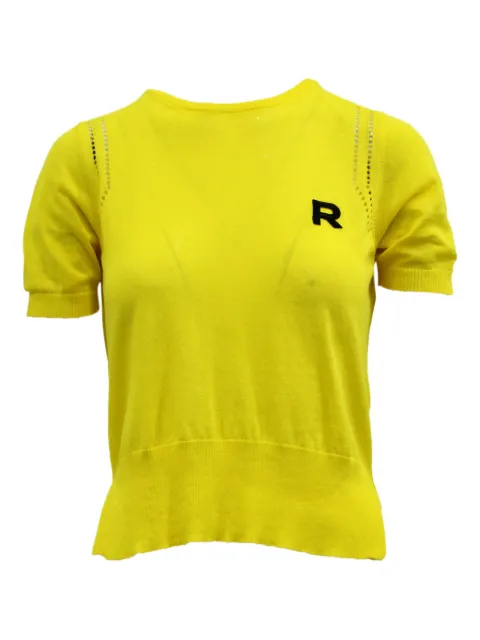 Rochas Vintage knitted logo-patch top